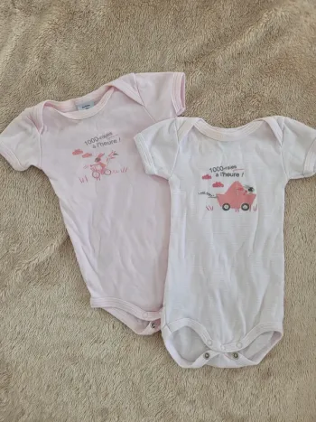 Lot de 2 bodies Petit Bateau 3 mois