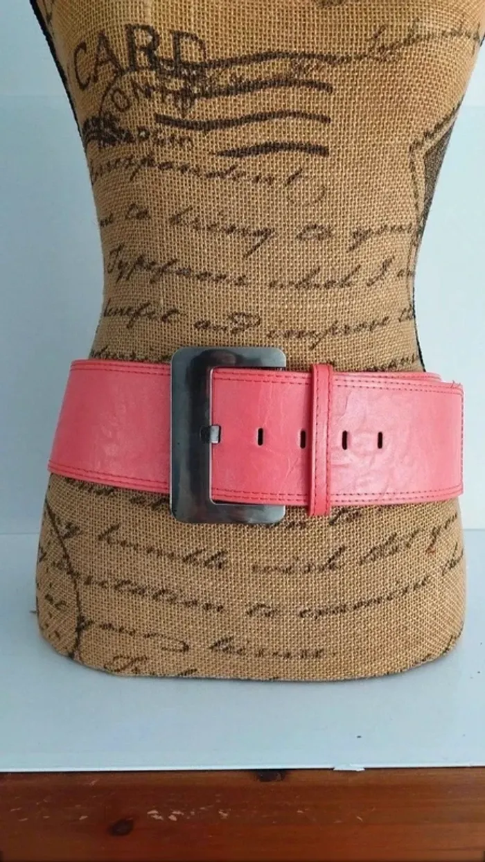 Superbe ceinture rose large 100 cm femme synthétique