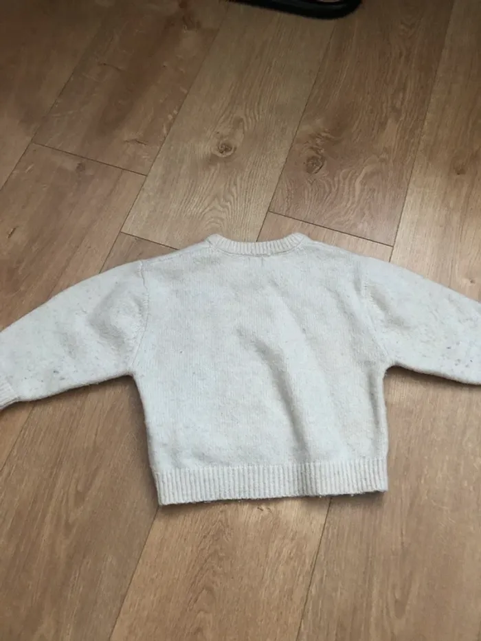 Pull bébé beige renard 24 mois - photo numéro 3