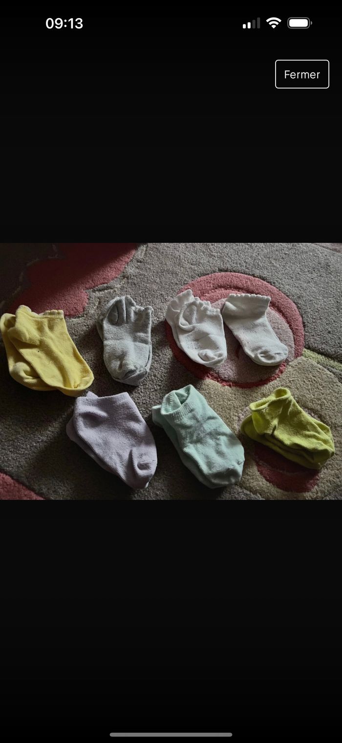 Lot 7 paires chaussettes basse