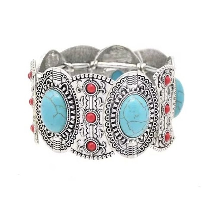 Bracelet manchette turquoise