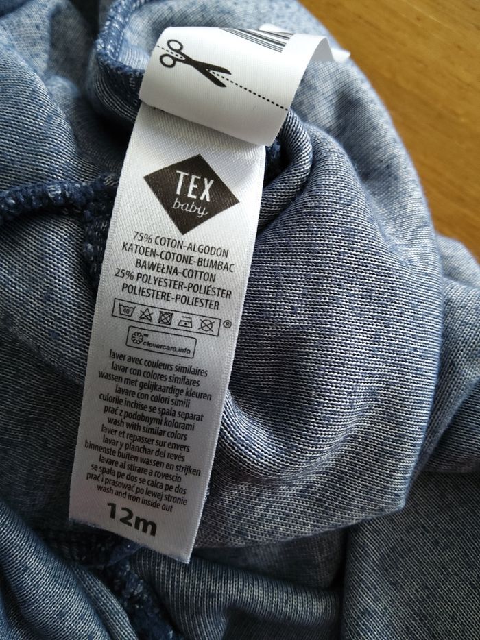 Pyjama hiver bleu foncé à motifs Tex 12 mois - photo numéro 4