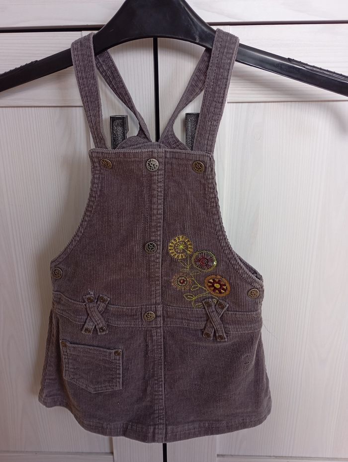 Robe salopette velours
