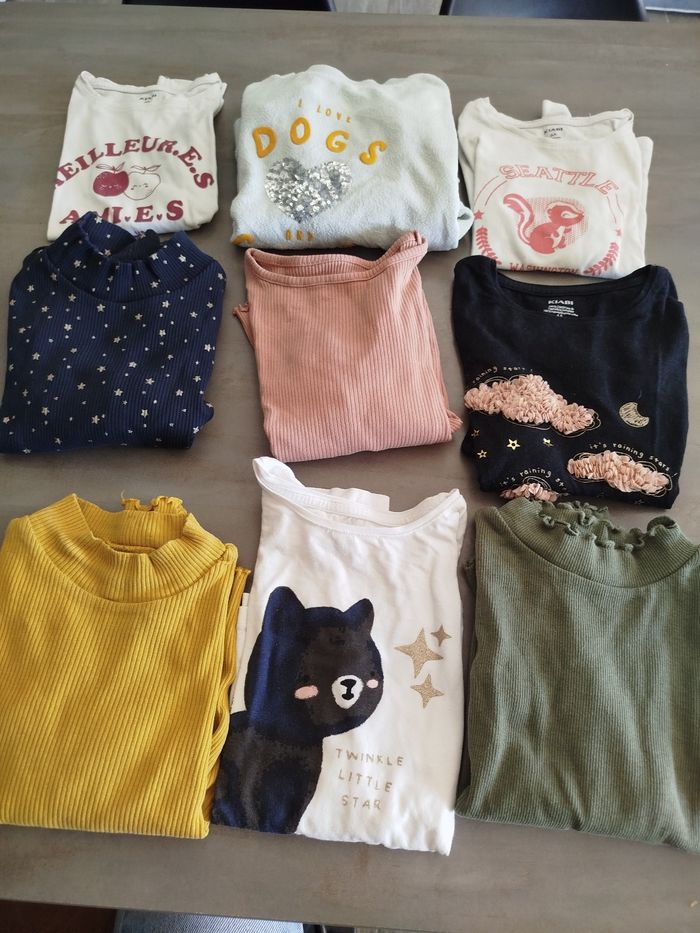 Lot haut manches longues fille 6 ans