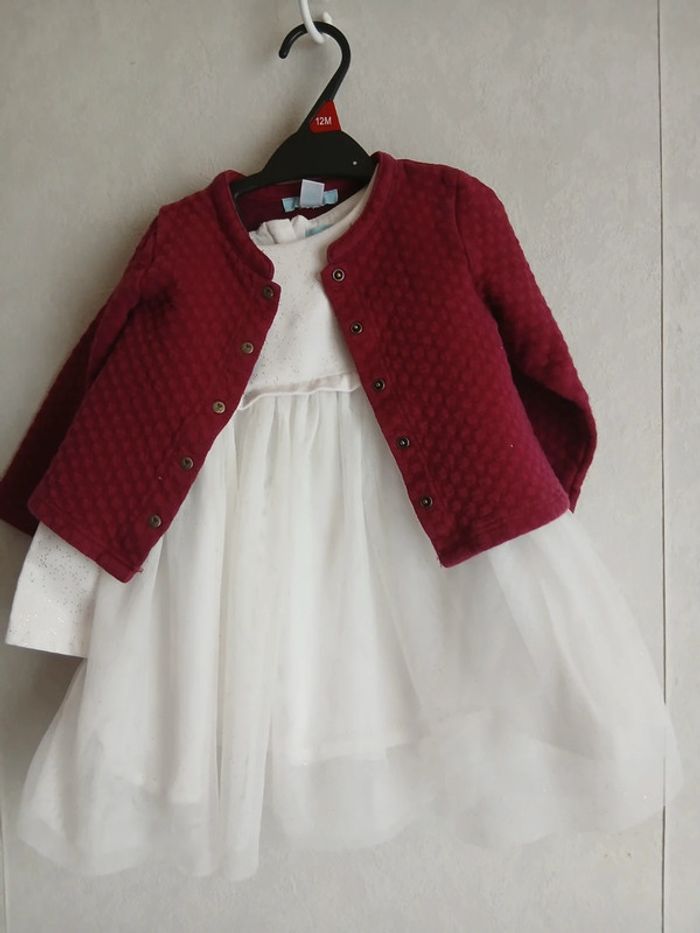 Ensemble robe gilet 18 mois pour occasion