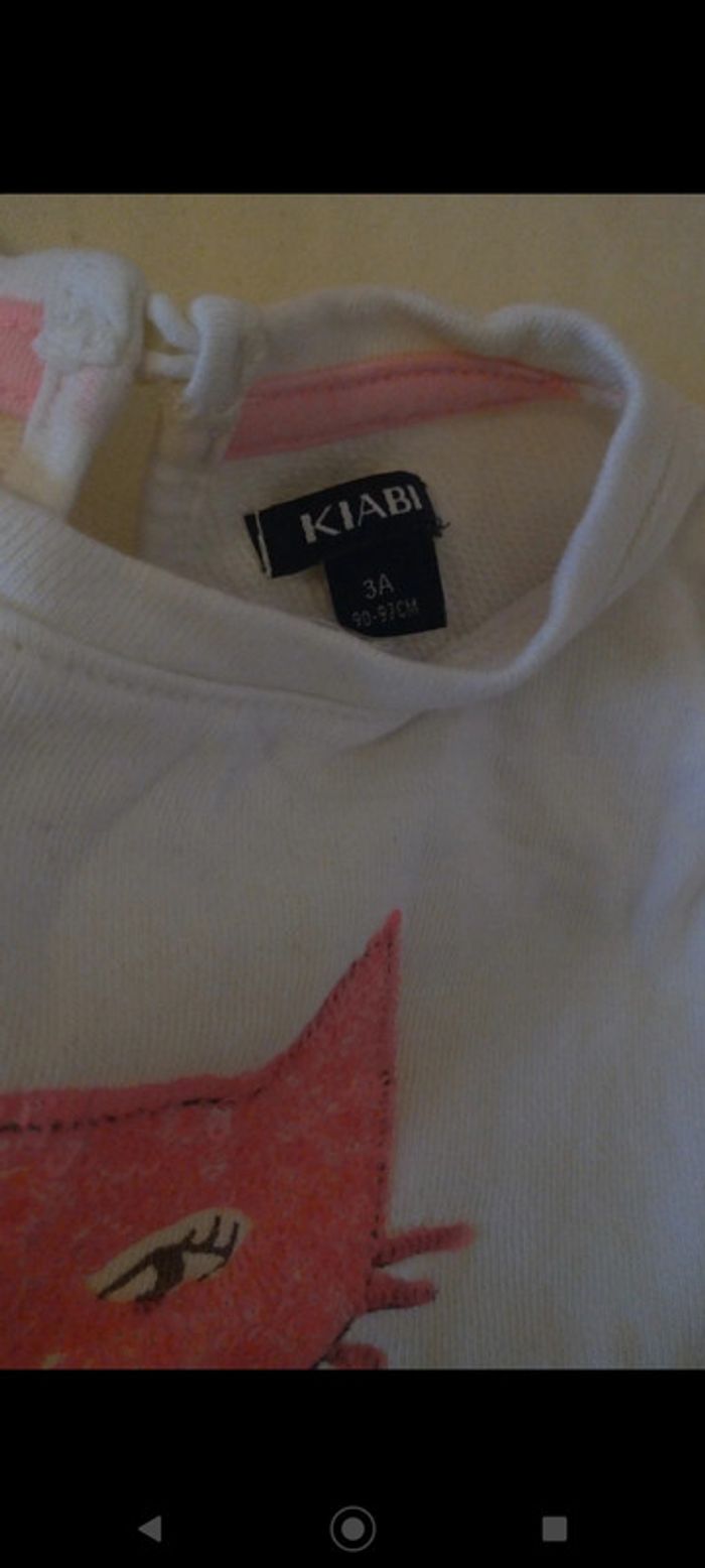 Pull fin chat avec masque rose à sequins - photo numéro 2