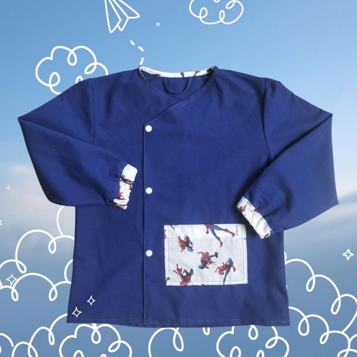 Spiderman Blouse d'ecole  bleu roi