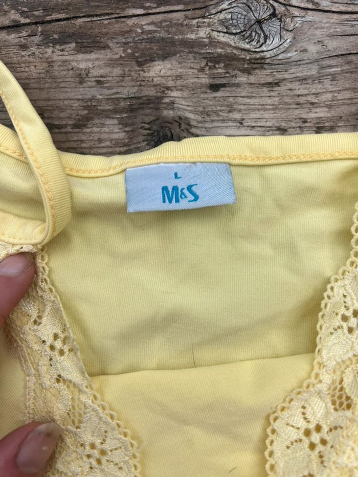 Débardeur neuf jaune clair taille L M&S - photo numéro 2