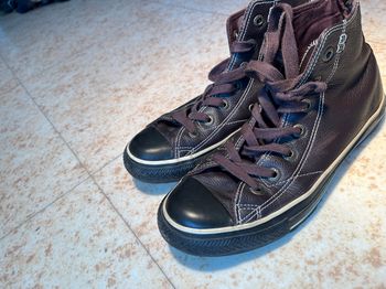 Basket converse en cuir femme marron 38 en très bon état