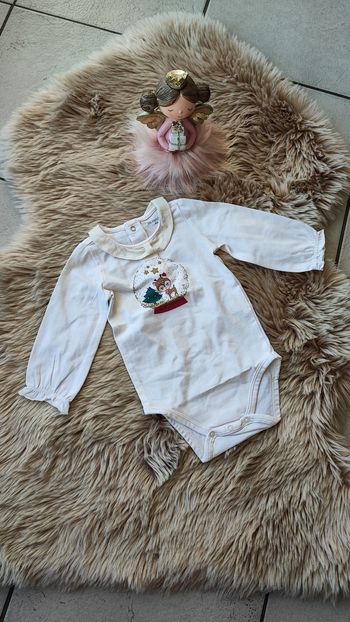 Body blanc noël du pareil au même 6 mois