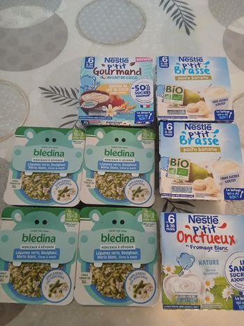 Lot repas et dessert