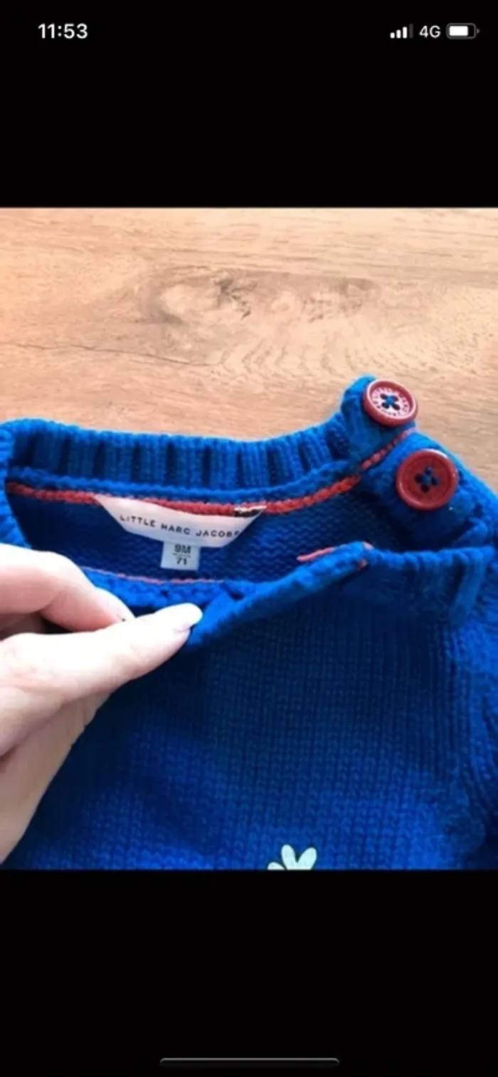 Pull chaud Little Marc Jacobs taille 9 mois - photo numéro 3
