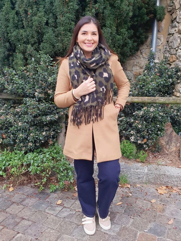 Écharpe épaisse Léopard kaki - photo numéro 2