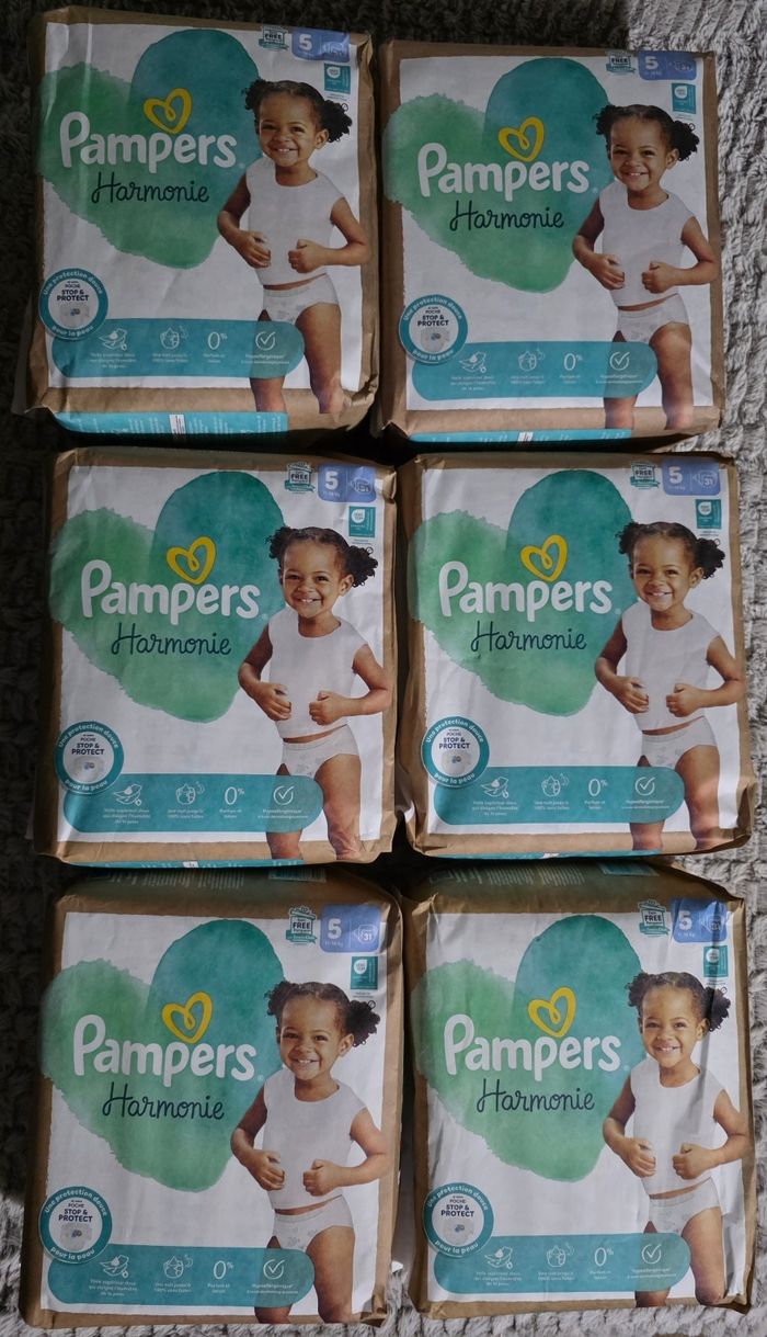 Couches Pampers Harmonie taille 5x6