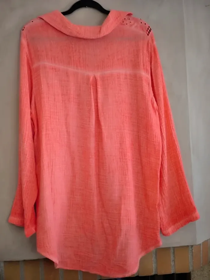 Chemise de plage oversize gaze de coton 44/46 - photo numéro 9