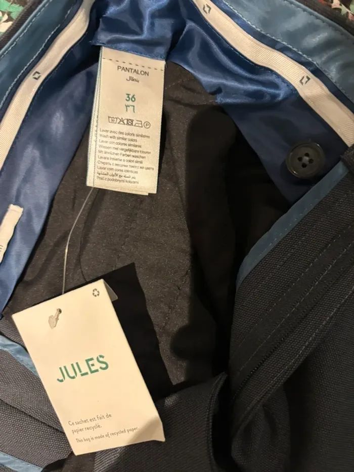 Pantalon de costume bleu gris Jules – T36 – Neuf - photo numéro 10