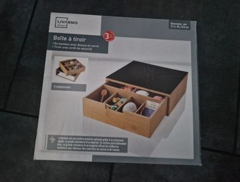 Boite à tiroirs en bambou NEUF