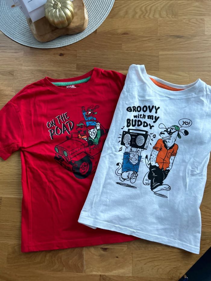 Kiabi - lot de 2 t-shirt manches courtes garçon - 5 ans