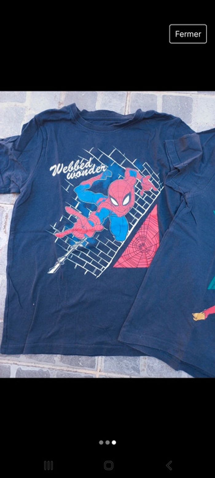 Lot 2 tee-shirt spiderman - photo numéro 3