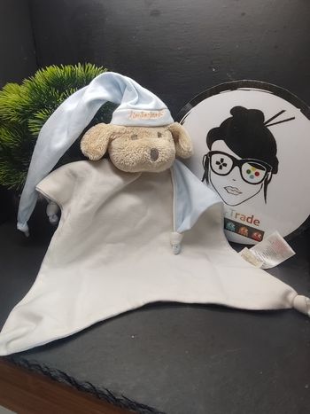 doudou chien timberland blanc bleu beige bonnet gris orange Plat Noeud Marron 