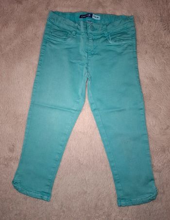 Pantalon vert 3/4 okaidi 8 ans