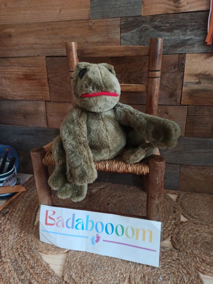 Peluche grenouille vintage Croassement tbe - photo numéro 2