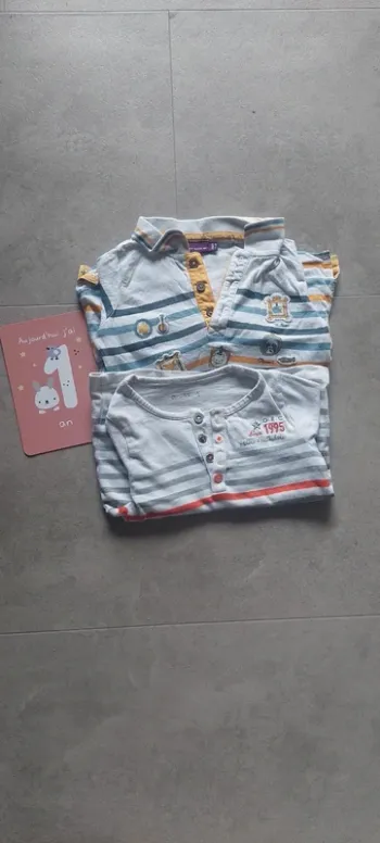 Lot de 2 t shirt manches longues