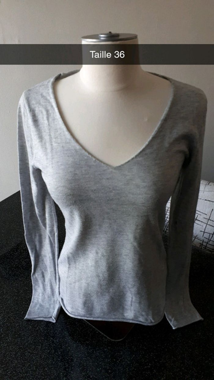 Pull col V etoiles dos