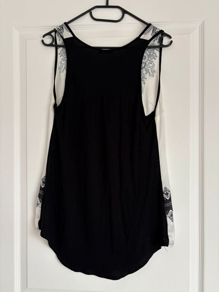 Top sans manches blanc motifs noirs M Promod - photo numéro 4