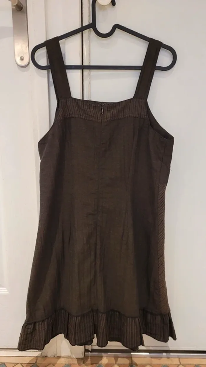 Robe bretelles été marron - photo numéro 2