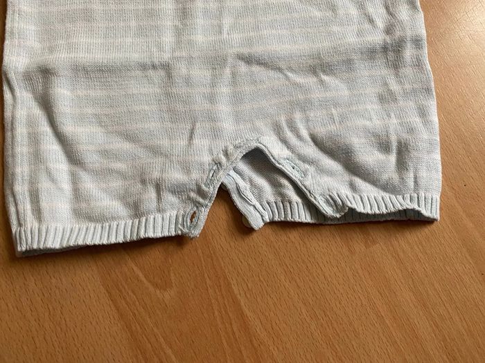 Belle combishort à rayures T. 9 mois/71 cm mixte TBE - photo numéro 5