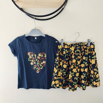 10 ans ensemble été Teeshirt été jupe