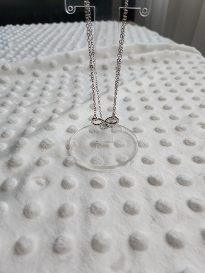 Collier chaine infini en acier inoxydable