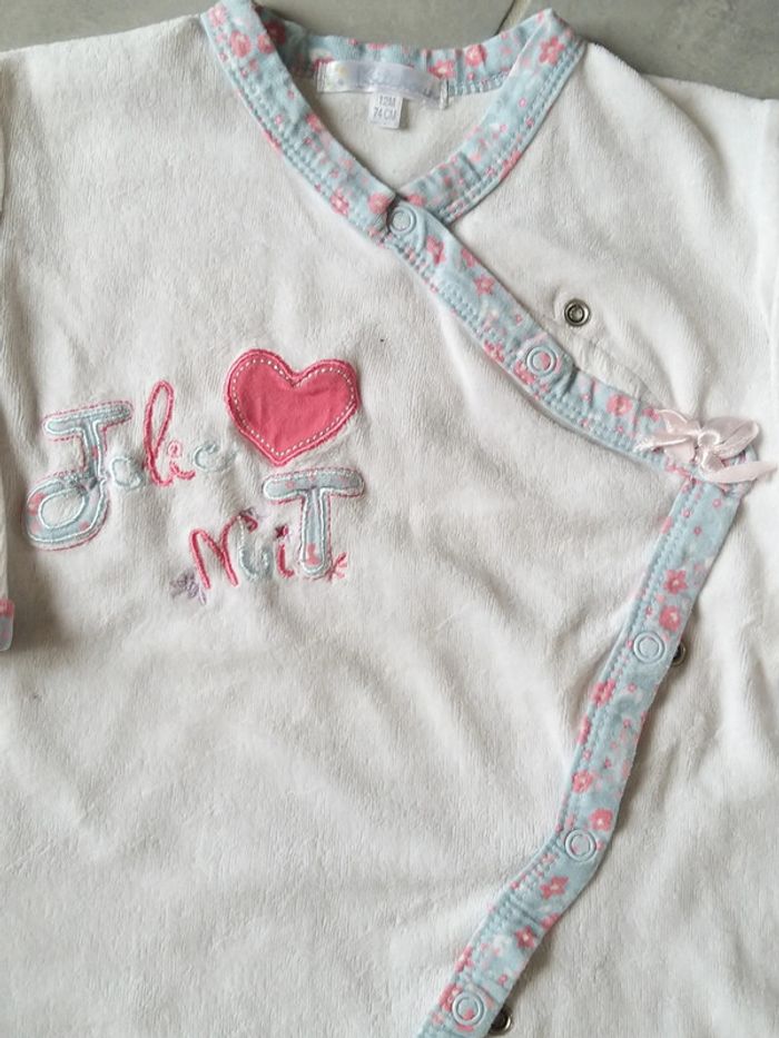Pyjama velours en 12 mois - photo numéro 2
