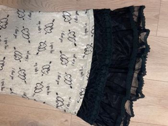 Robe Molly Bracken Noire et écru avec dentelle I love you Taille Xs / 34 Très bon état - photo numéro 4