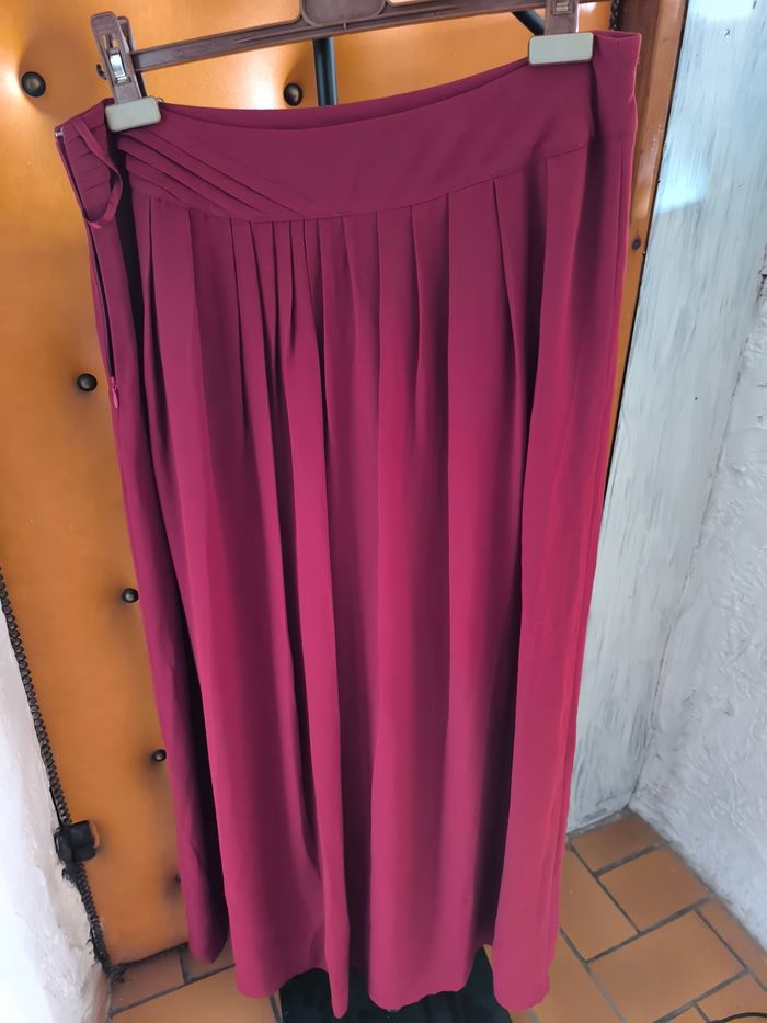 Jupe longue bordeaux foncé - photo numéro 3