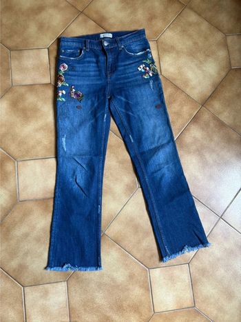 Jeans zara fleurie