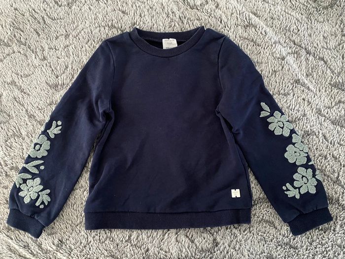 Pull bleu avec broderies Carrément Beau - taille 6 ans - photo numéro 3