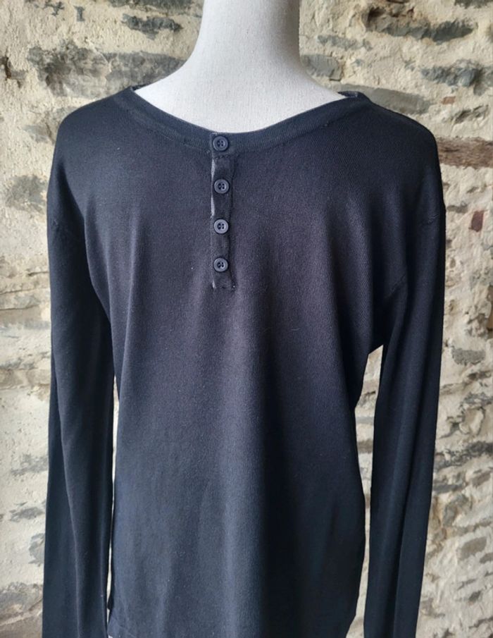 Pull fin noir U Collection Taille M - photo numéro 4