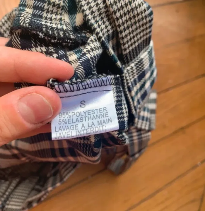 Short taille haute à carreaux - photo numéro 6