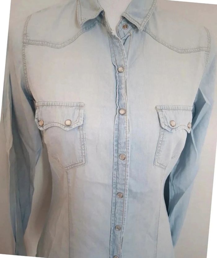 Chemise en jean Stradivarius - photo numéro 3