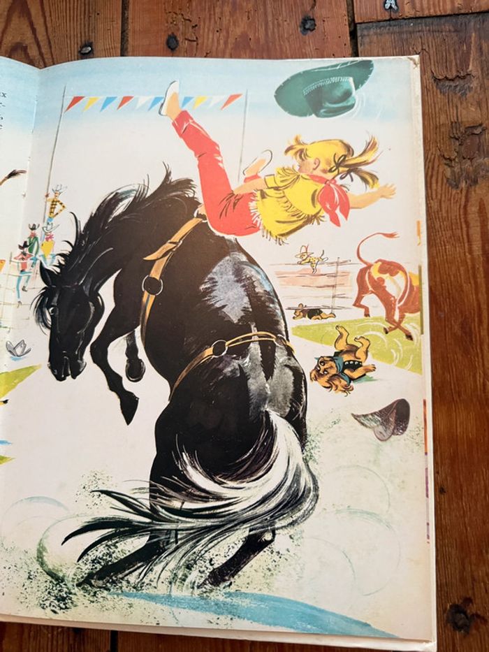 Grands albums Hachette livre rare ancien blanc Caroline au Ranch Pierre Probst - photo numéro 10