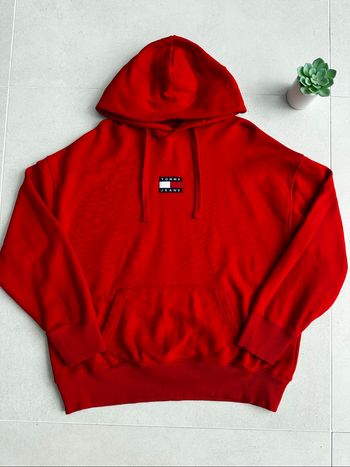 Sweat à capuche Tommy Hilfiger rouge
