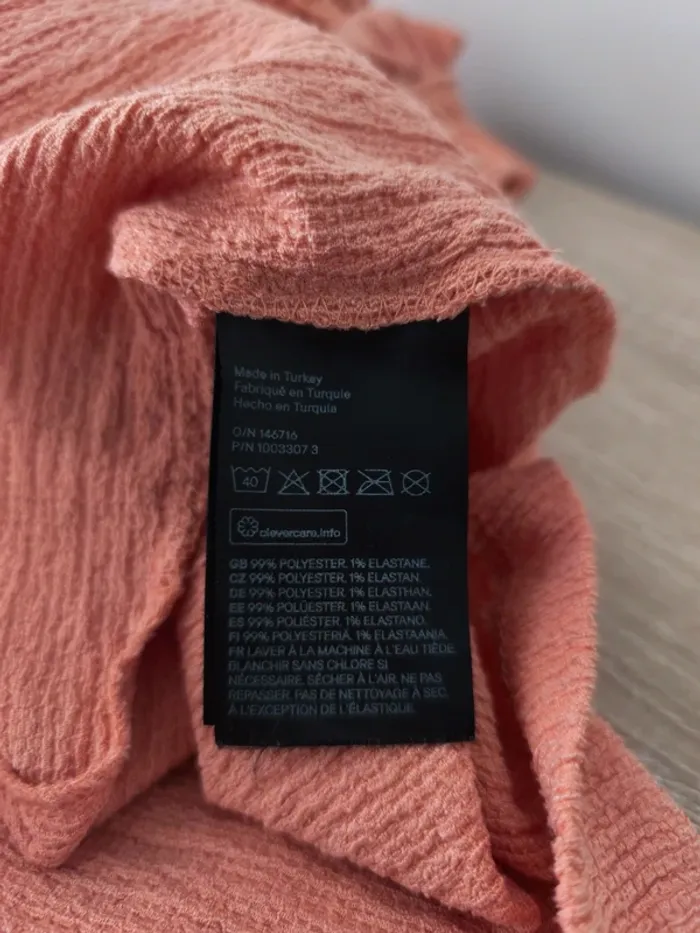 Robe corail crêpe H&M - photo numéro 6