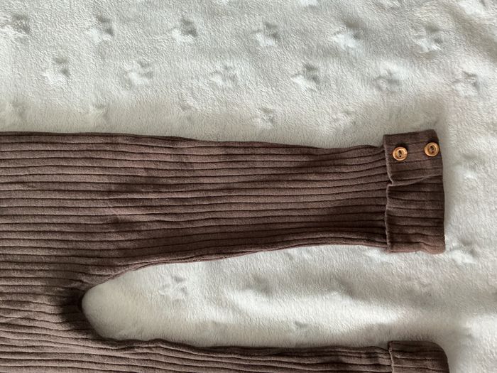 legging côtelé gris taille élastique 24 mois kiabi - photo numéro 5