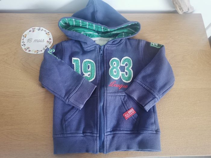 Veste à capuche en coton epais bébé garçon 18mois tricky tracks