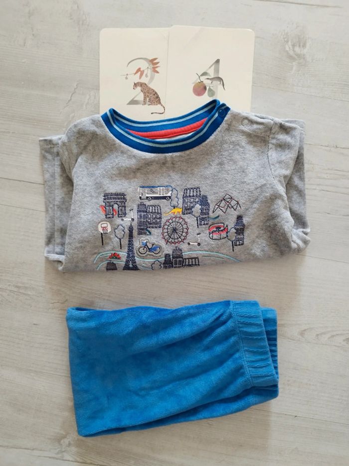 Très joli pyjama velours deux pièces Sergent Major taille 2 ans - photo numéro 2
