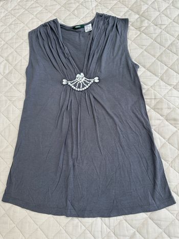 Débardeur /Top Gris Bijoux Taille 40 Neuf La Redoute Création