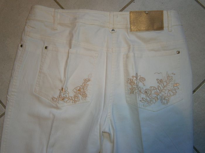 Jeans blanc cassé J. RIU Taille 42 - photo numéro 8