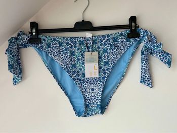 Bas de bikini imprimé bleu grec Primark